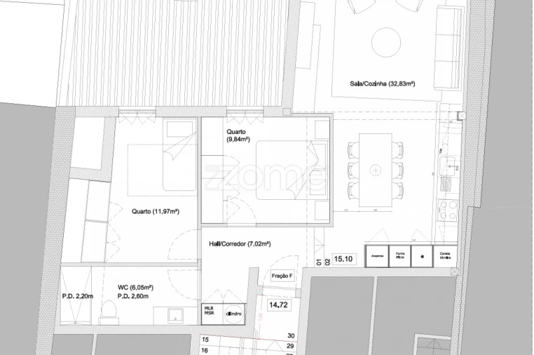 Apartamento T2 para Venda em Santa Maria Maior e Monserrate e Meadela Planta 1