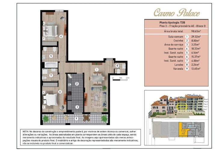 Apartamento T2 para Venda em Funchal (Se) Planta 1