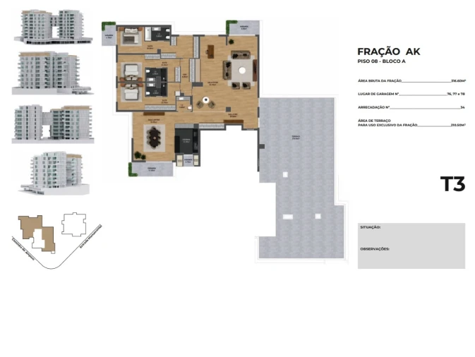Apartamento T3 para Venda em São Martinho Planta 1