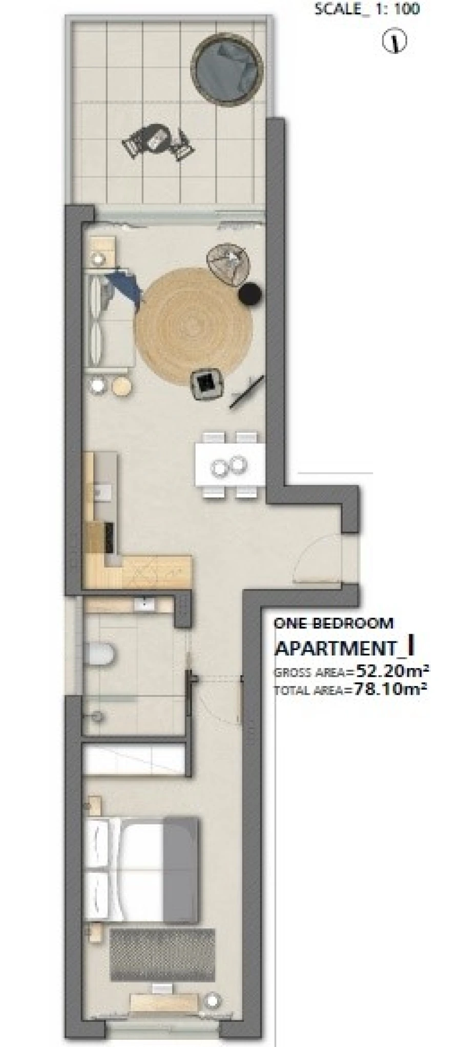 Apartamento T1 para Venda em Nazare Planta 1