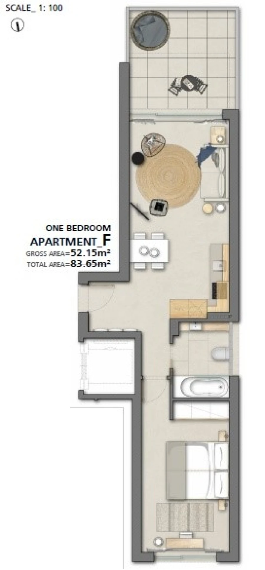 Apartamento T1 para Venda em Nazare Planta 1