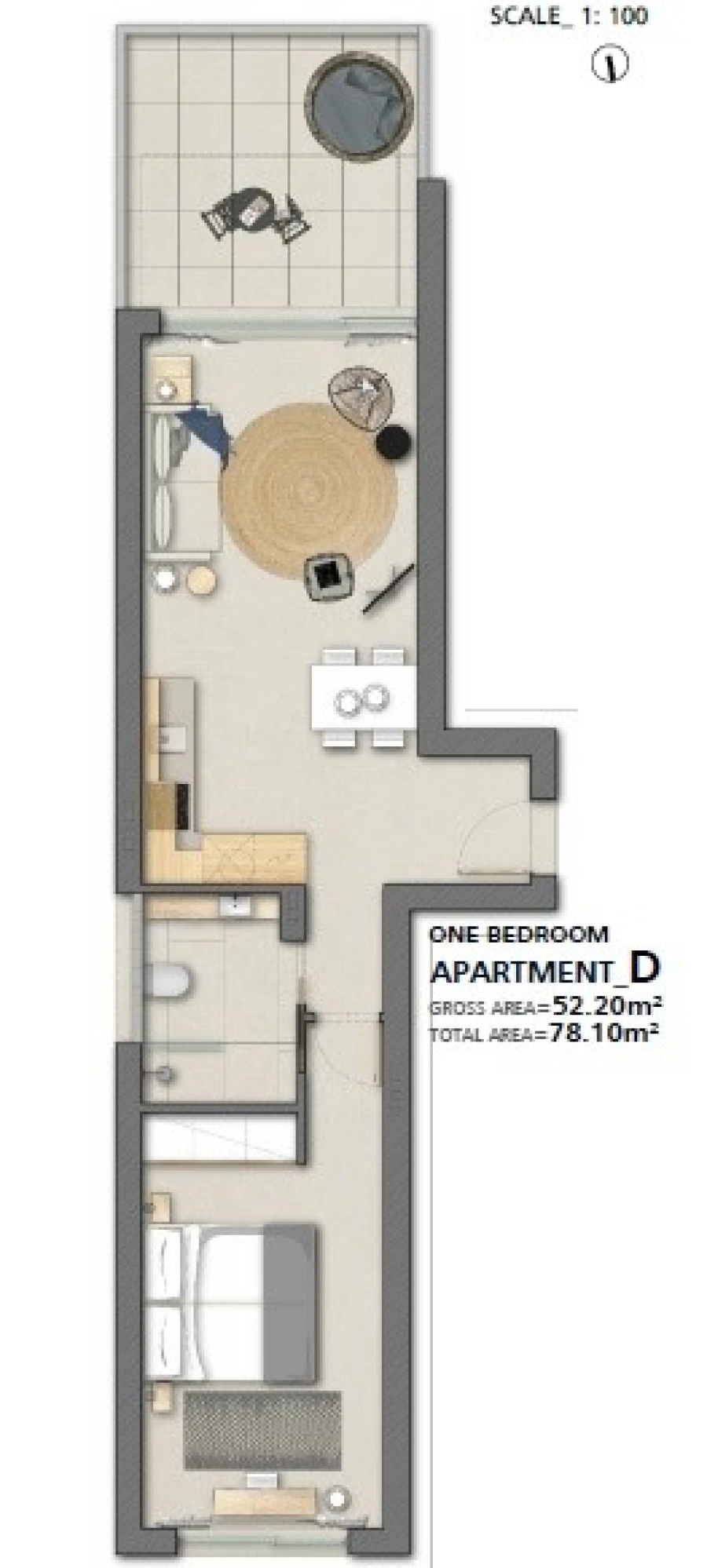 Apartamento T1 para Venda em Nazare Planta 1