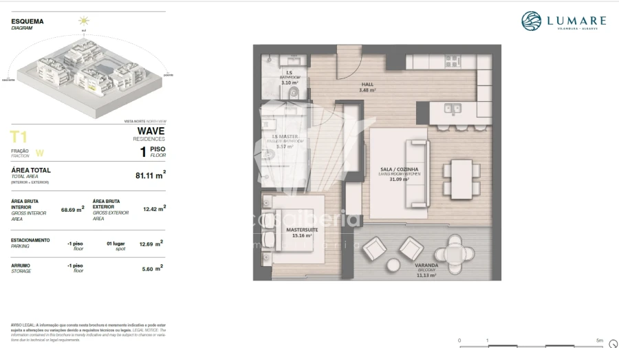 Apartamento T2 para Venda em Quarteira Foto 19