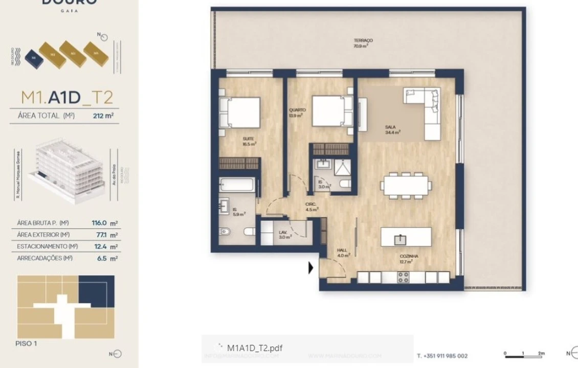 Apartamento T2 para Venda em Canidelo Foto 23
