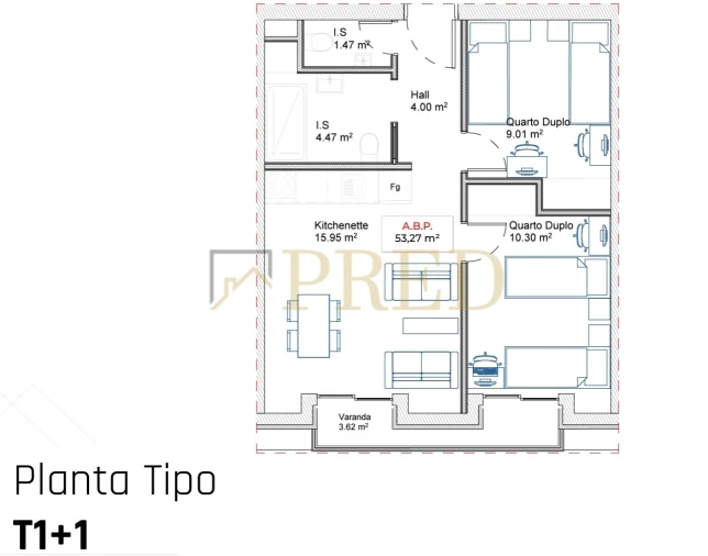 Apartamento T1 para Venda em Paranhos Foto 9