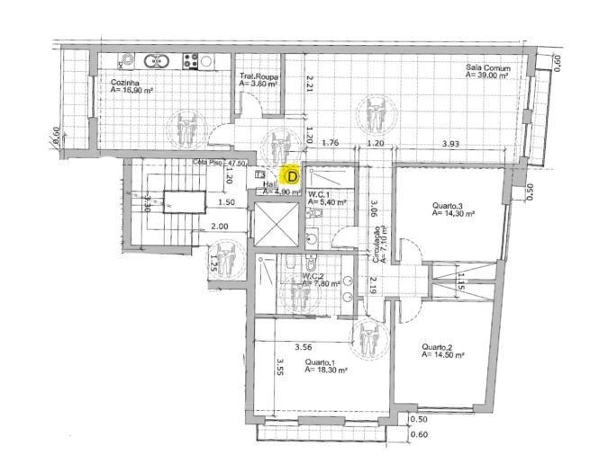 Apartamento T3 para Venda em Caldas da Rainha - Santo Onofre e Serra do Bouro Planta 1