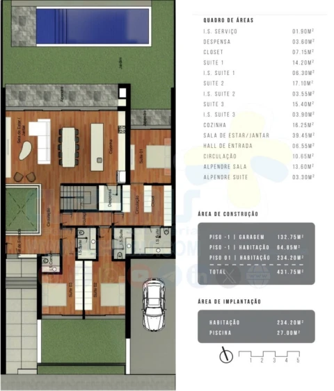 Moradia T3 para Venda em Palmeira