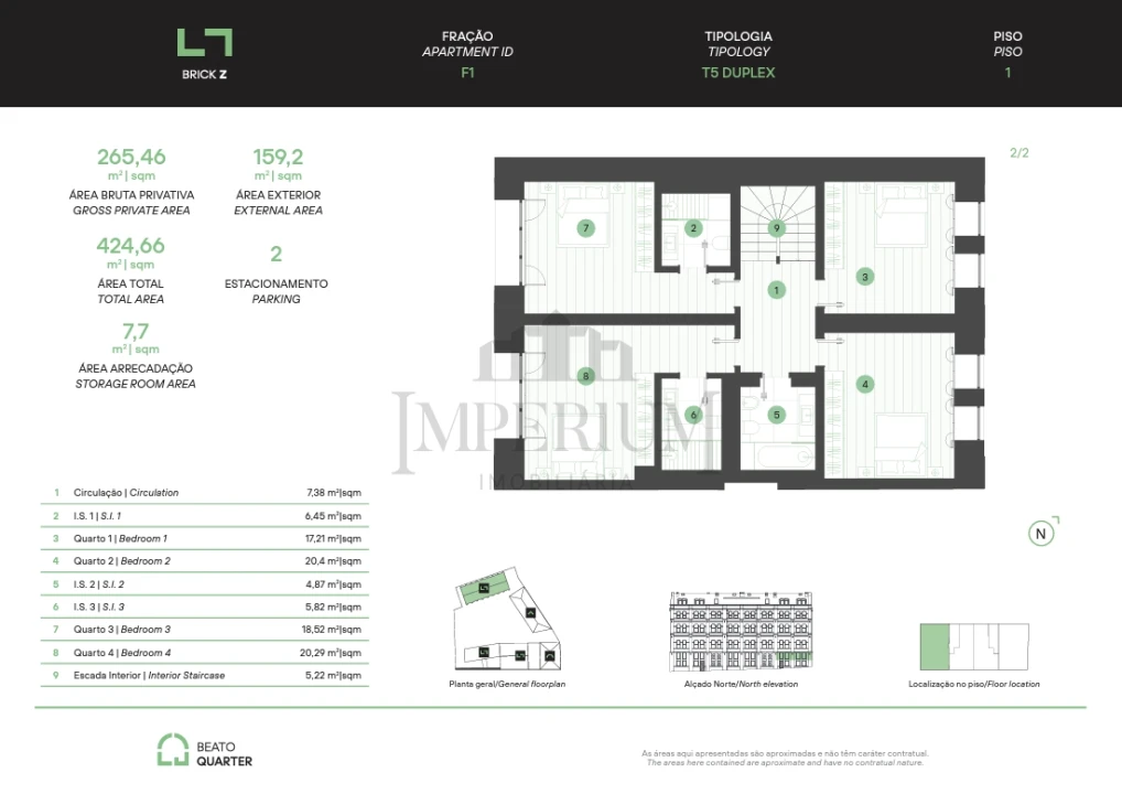 Apartamento T5 para Venda em Beato Foto 15