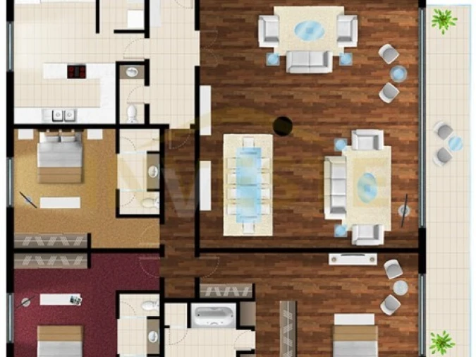 Apartamento T3 para Venda em Santa Maria e São Miguel, São Martinho, São Pedro Penaferrim Planta 1