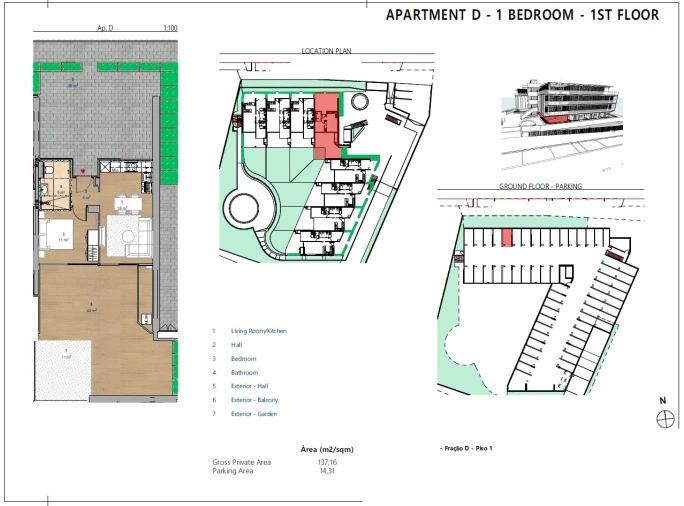 Apartamento T1 para Venda em Albufeira e Olhos de Água Planta 1