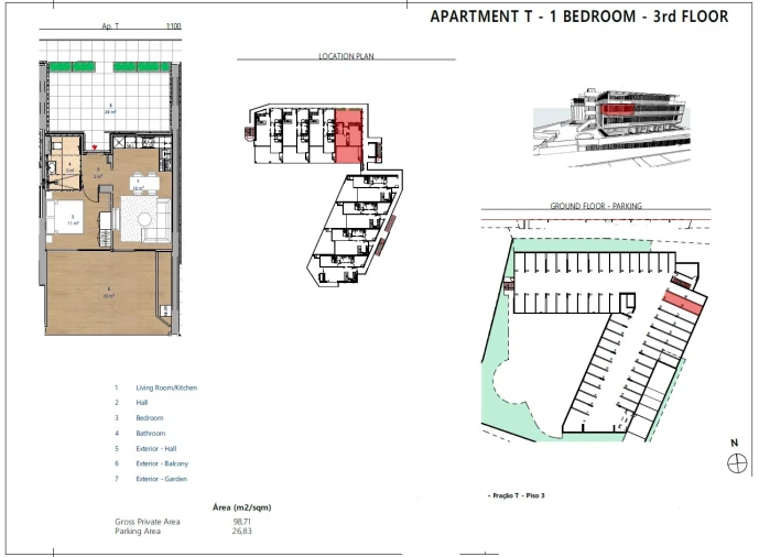 Apartamento T1 para Venda em Albufeira e Olhos de Água Planta 1