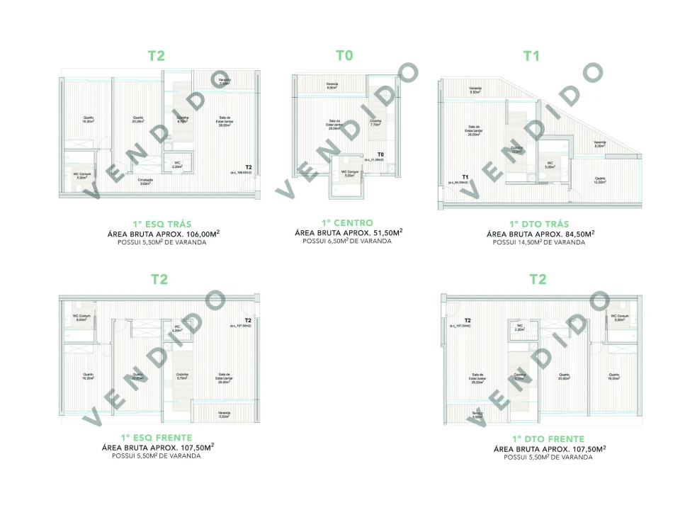Apartamento T2 para Venda em Azurem Foto 12