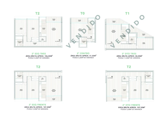 Apartamento T2 para Venda em Azurem Foto 13