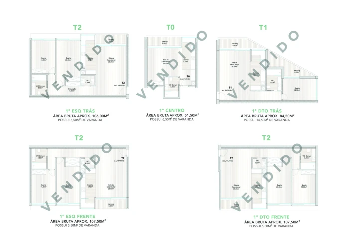 Apartamento T2 para Venda em Azurem Foto 12
