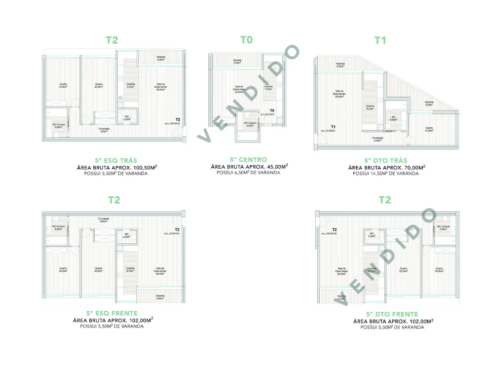 Apartamento T2 para Venda em Azurem Foto 16