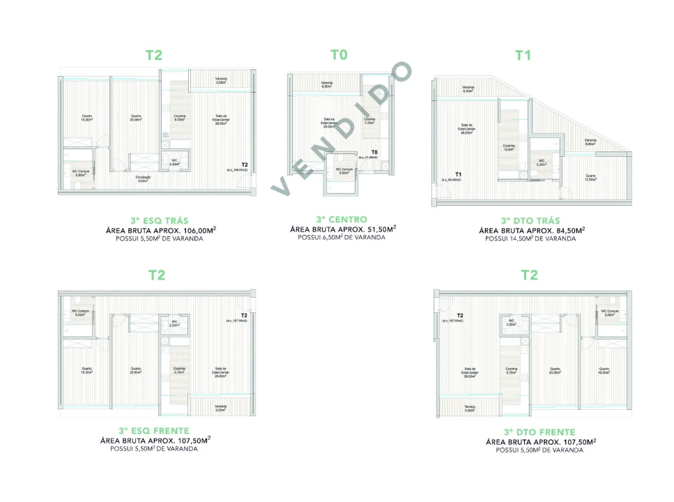 Apartamento T2 para Venda em Azurem Foto 14
