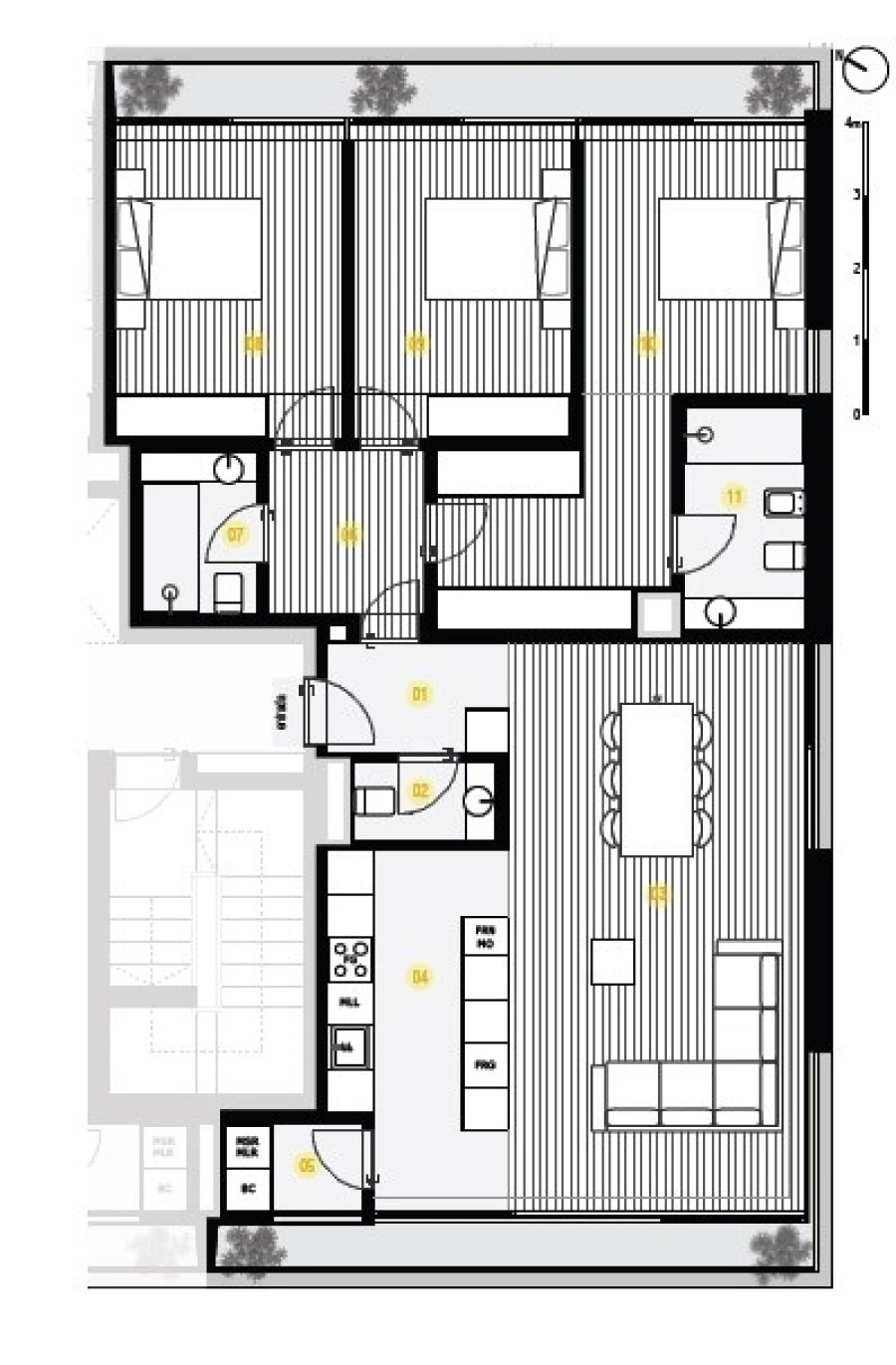Apartamento T3 para Venda em Canidelo Planta 1