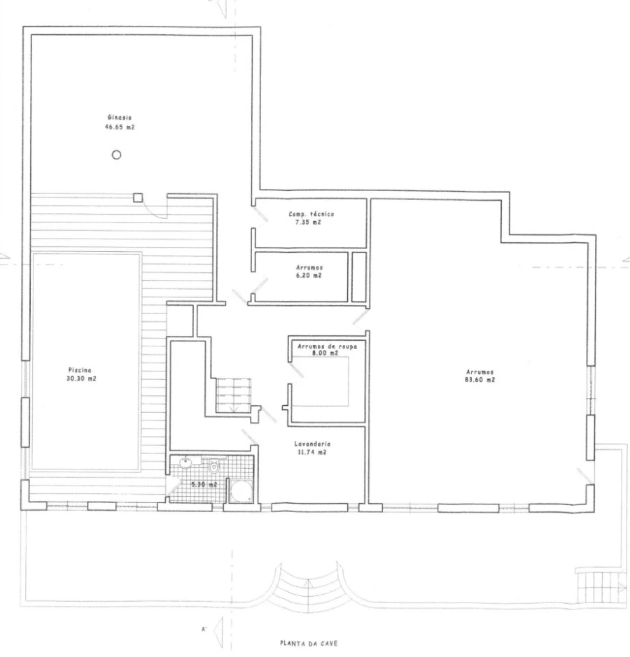 Moradia T8 para Venda em Luz Planta 1