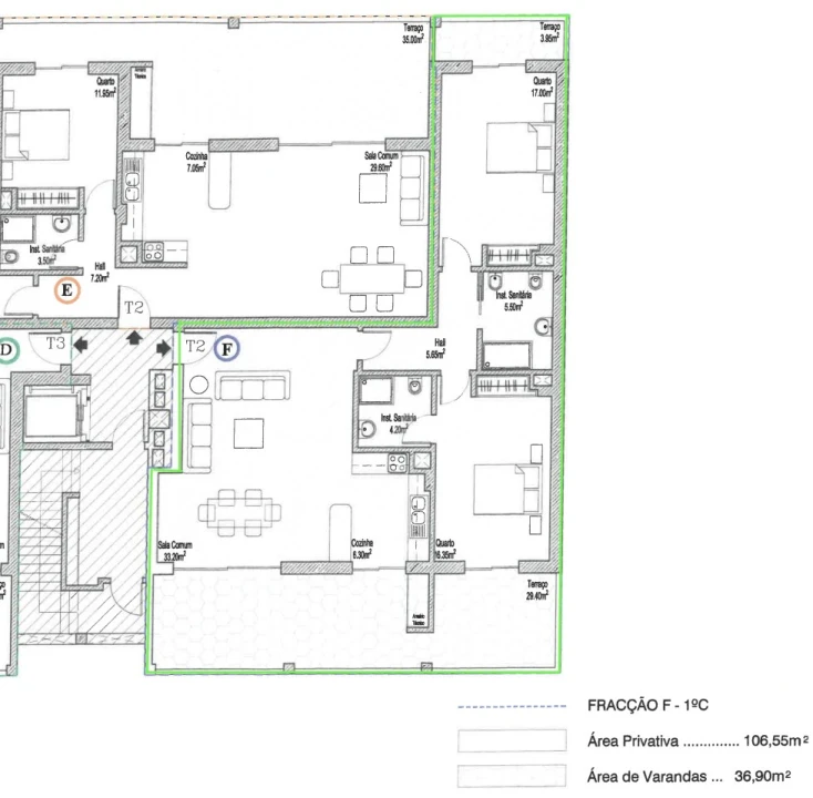 Apartamento T2 para Venda em Lagos (São Sebastião e Santa Maria) Planta 3