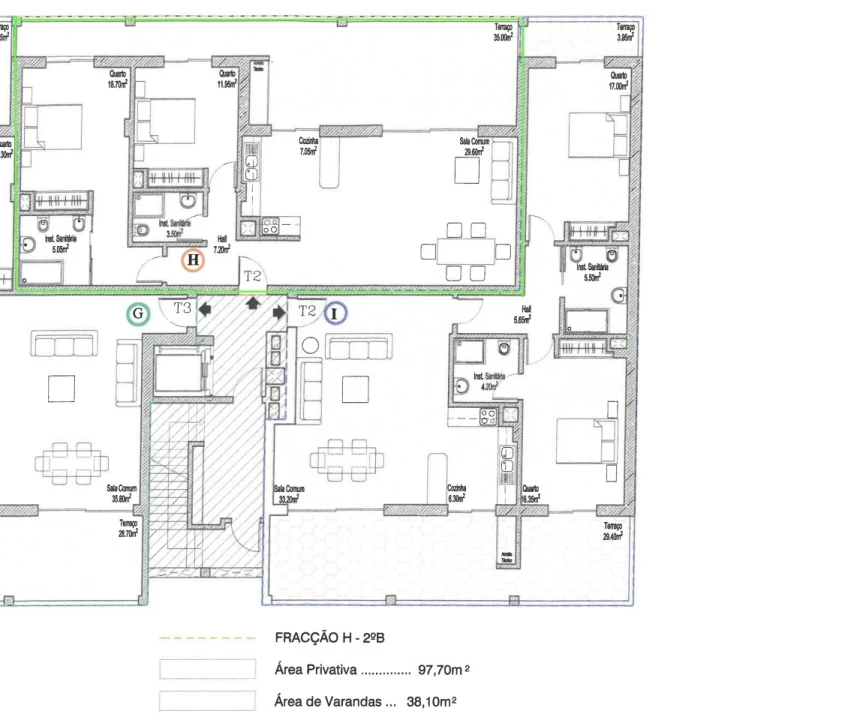 Apartamento T2 para Venda em Lagos (São Sebastião e Santa Maria) Planta 4