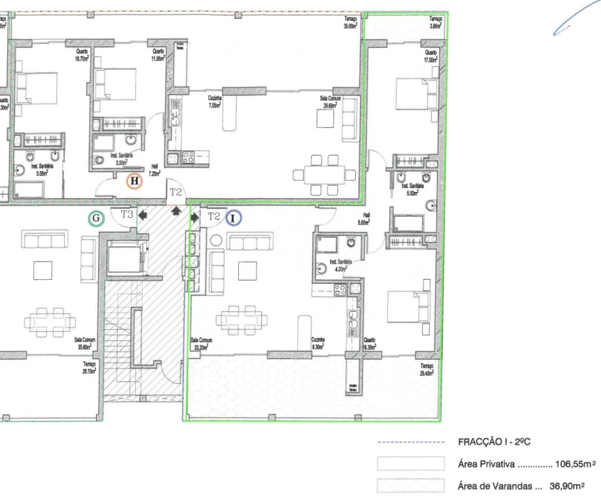 Apartamento T2 para Venda em Lagos (São Sebastião e Santa Maria) Planta 5
