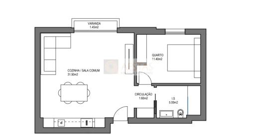Apartamento T1 para Venda em Alvor