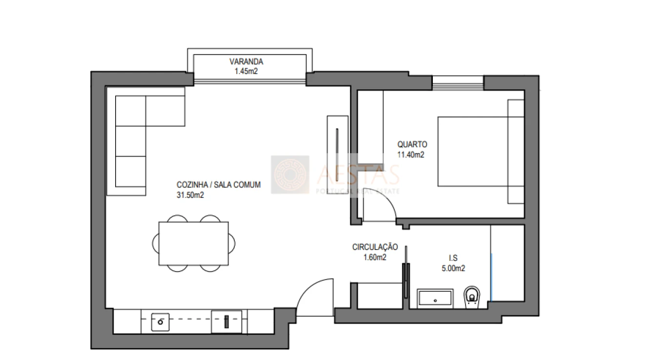 Apartamento T1 para Venda em Alvor Foto 10