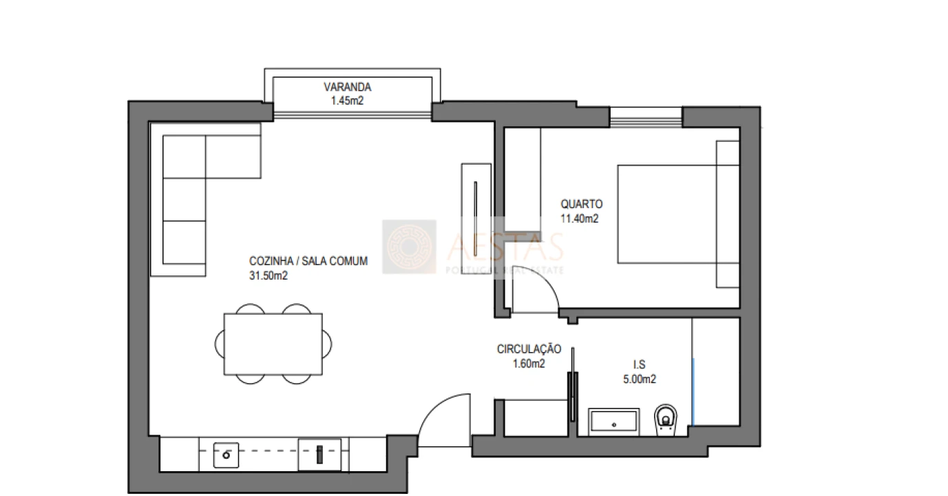 Apartamento T1 para Venda em Alvor Foto 10