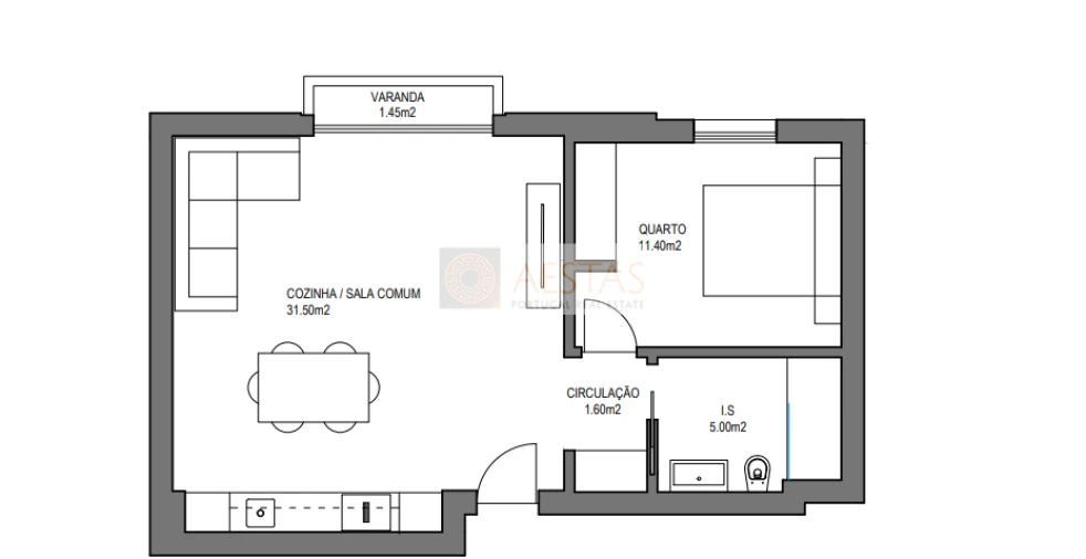 Apartamento T1 para Venda em Alvor Foto 10