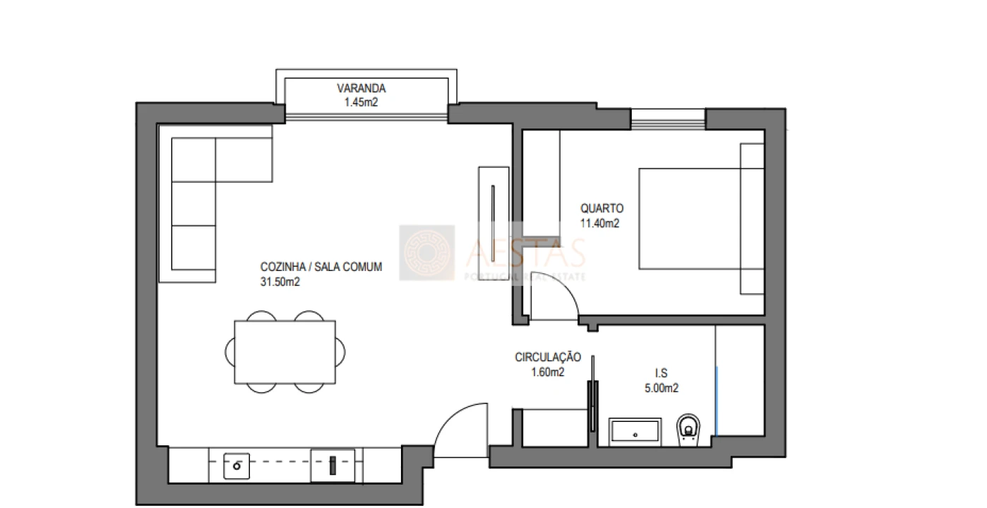 Apartamento T1 para Venda em Alvor Foto 10