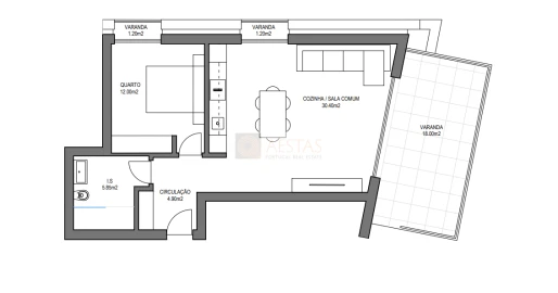 Apartamento T1 para Venda em Alvor