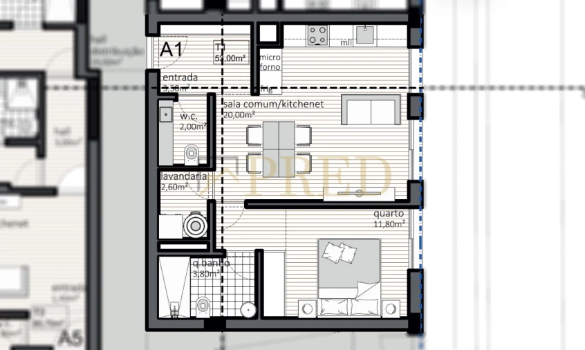Apartamento T1 para Venda em Matosinhos e Leça da Palmeira Foto 7