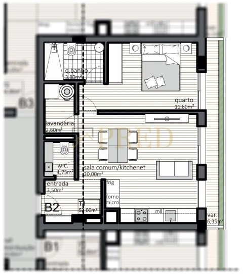 Apartamento T1 para Venda em Matosinhos e Leça da Palmeira