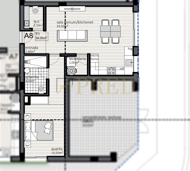 Apartamento T1 para Venda em Matosinhos e Leça da Palmeira Foto 7