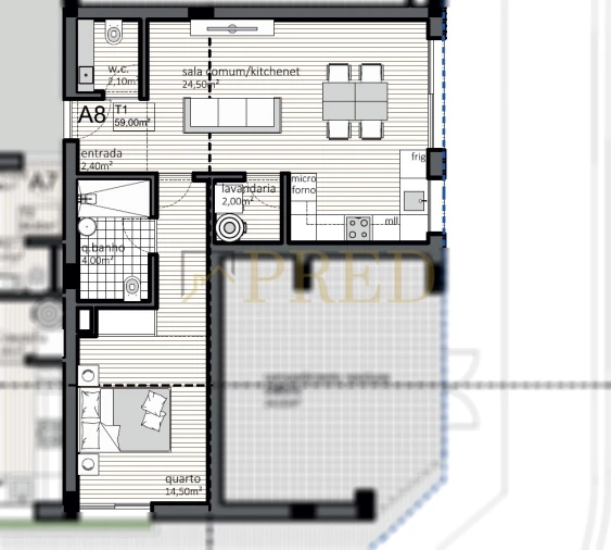 Apartamento T1 para Venda em Matosinhos e Leça da Palmeira Foto 7