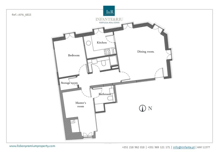 Apartamento T2 para Venda em Misericórdia Planta 2
