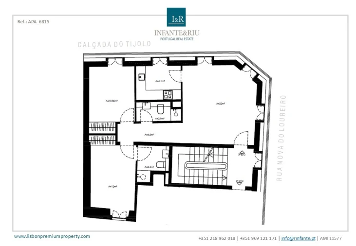 Apartamento T2 para Venda em Misericórdia Planta 1