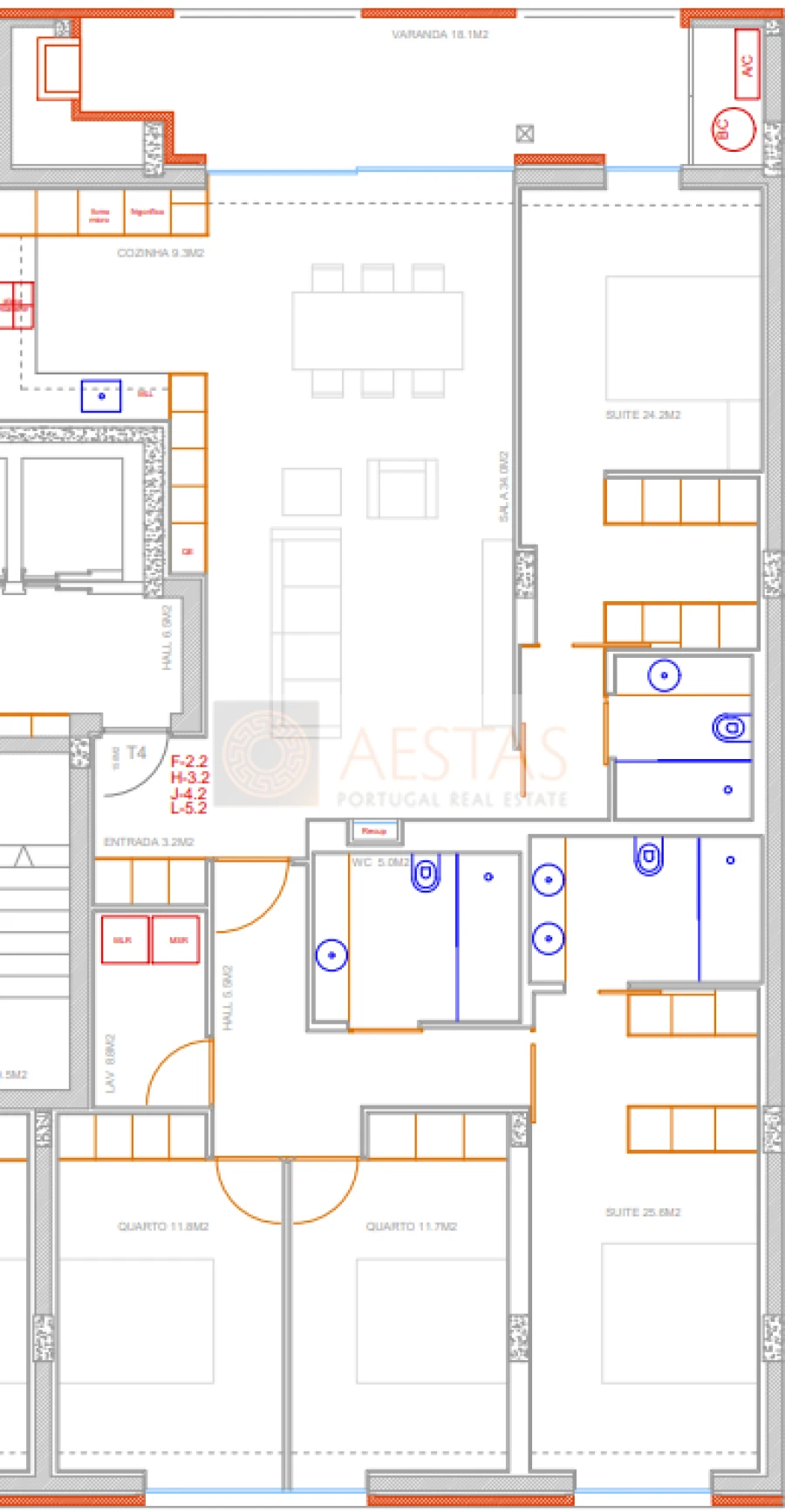 Apartamento T4 para Venda em Costa Foto 16
