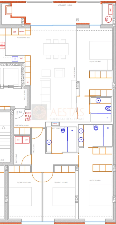 Apartamento T4 para Venda em Costa