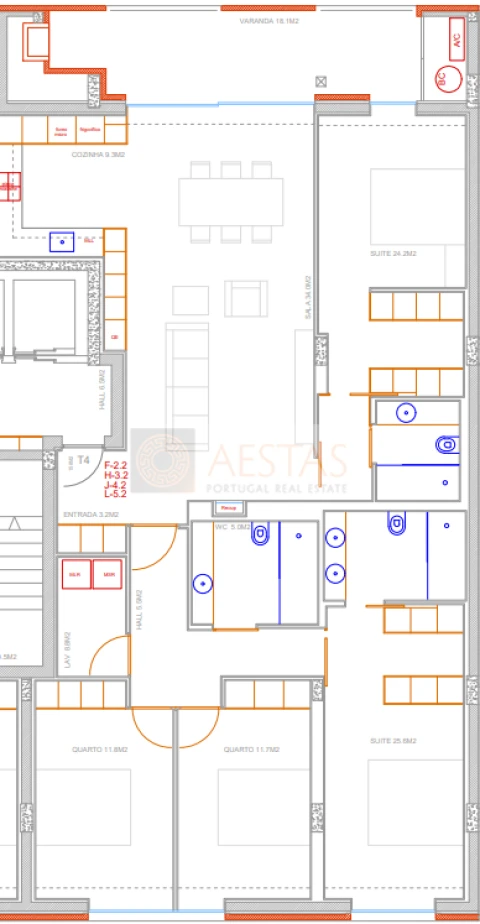 Apartamento T4 para Venda em Costa
