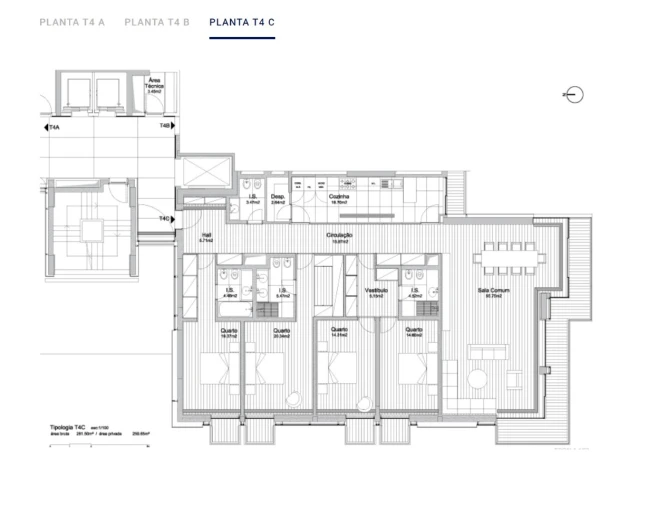 Apartamento T4 para Venda em Belém Planta 1