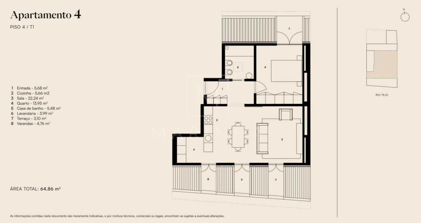 Apartamento T1 para Venda em Alcantara Foto 7