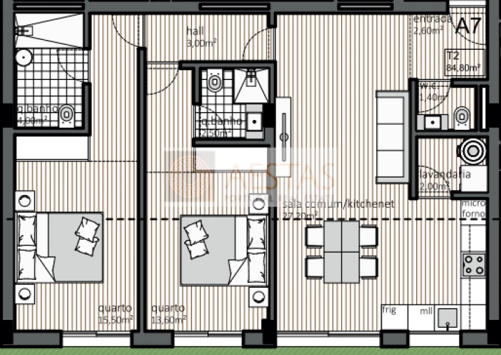 Apartamento T2 para Venda em Matosinhos e Leça da Palmeira Foto 11