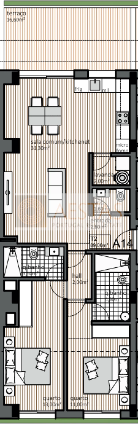 Apartamento T2 para Venda em Matosinhos e Leça da Palmeira