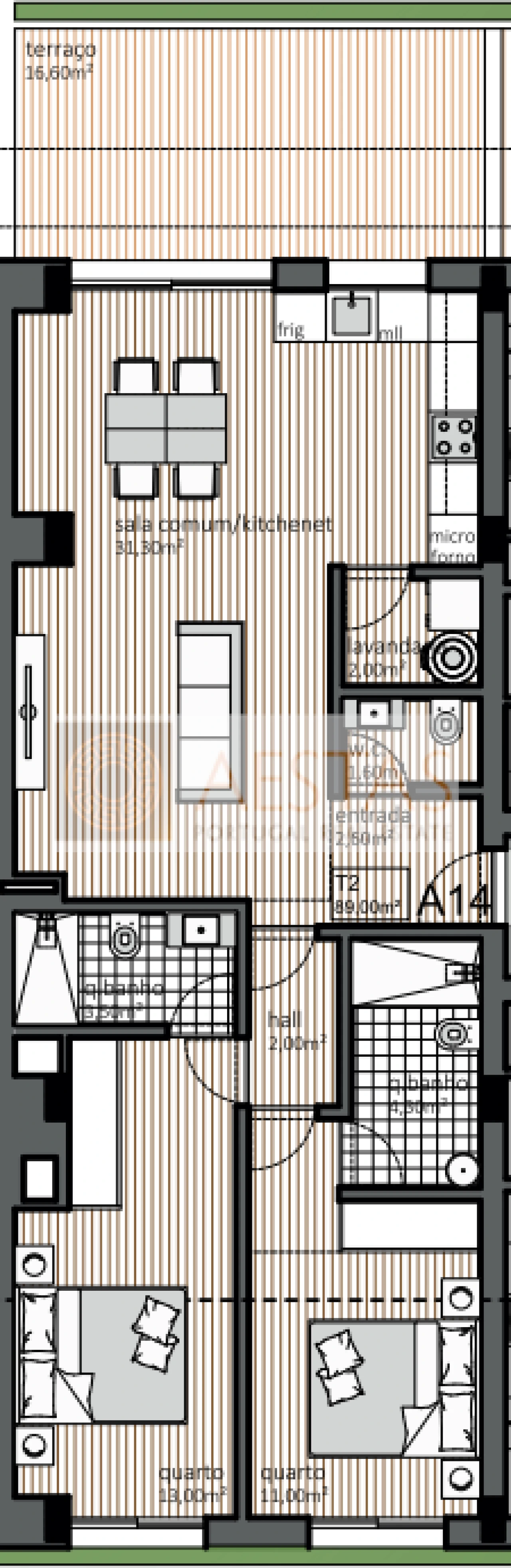Apartamento T2 para Venda em Matosinhos e Leça da Palmeira Foto 11