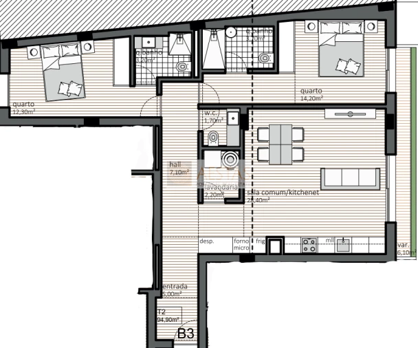 Apartamento T2 para Venda em Matosinhos e Leça da Palmeira Foto 11