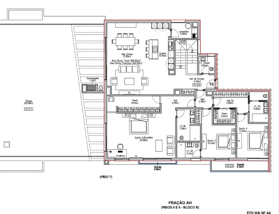 Apartamento T5 para Venda em Funchal (São Pedro) Planta 2