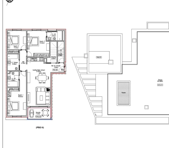 Apartamento T5 para Venda em Funchal (São Pedro) Planta 1