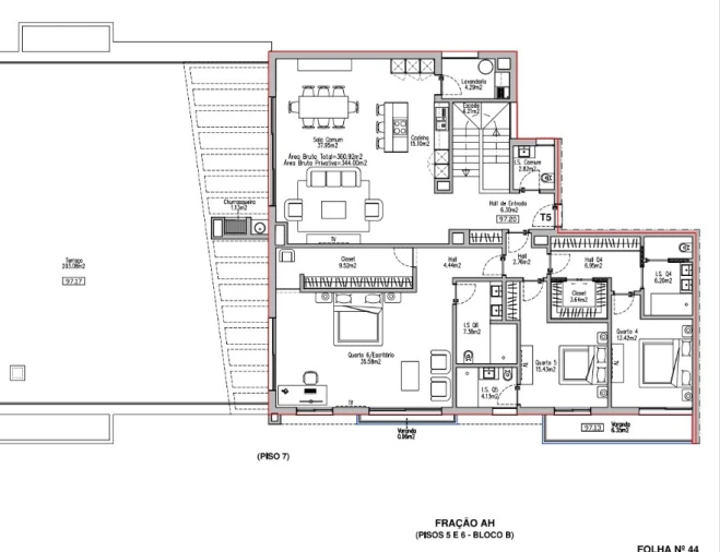 Apartamento T5 para Venda em Funchal (São Pedro) Planta 2