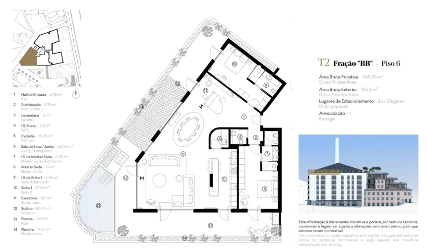 Apartamento T2 para Venda em Funchal (Se) Planta 1